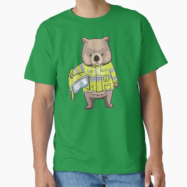 Wombat Wombats Firefighter Australia Hero Gift - Adult & Kids T-Shirts, Sweatshirts & Hoodies apparel design preview 1