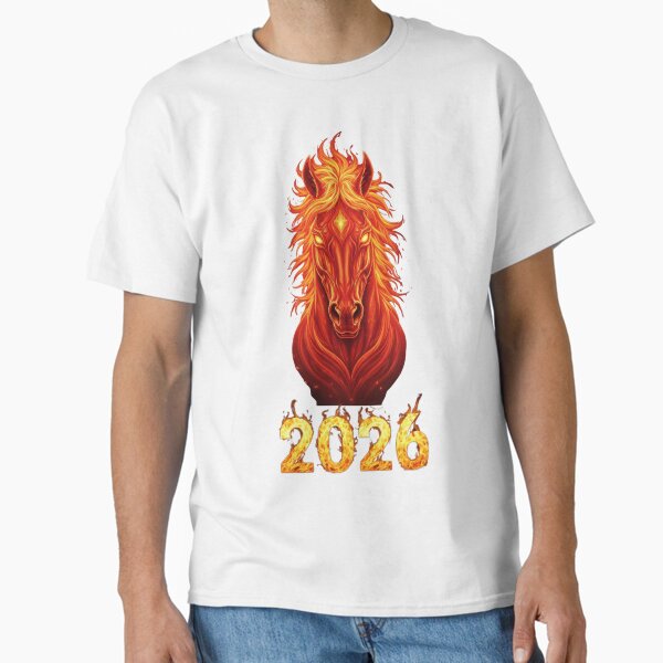 Mystic Fire Horse 2026 Legendary Zodiac Flame Art - Adult & Kids T-Shirts, Sweatshirts & Hoodies apparel design preview 1