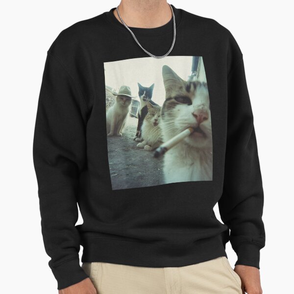 Smoking Cats Meme - Adult & Kids T-Shirts, Sweatshirts & Hoodies apparel design preview 1