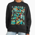 Perry the Platypus Phineas and Ferb Collage Pattern - Adult & Kids T-Shirts, Sweatshirts & Hoodies apparel design preview 1