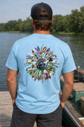 Backwoods South Waters Hooked On Fishing Lures Bright - Adult & Kids T-Shirts, Sweatshirts & Hoodies apparel design preview 1