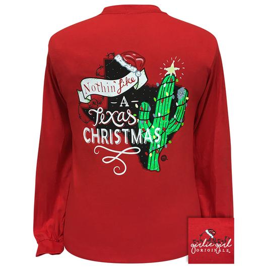 Girlie Girl Originals Texas Christmas Cactus - Adult & Kids T-Shirts, Sweatshirts & Hoodies apparel design preview 1
