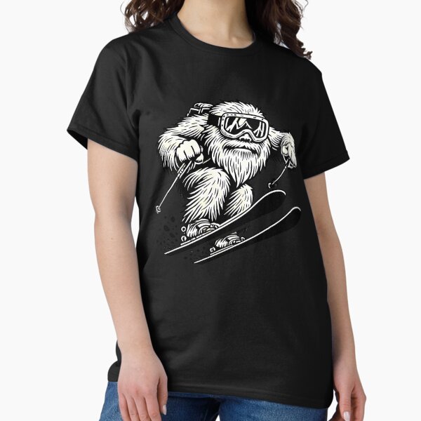 Yeti Skiing - Adult & Kids T-Shirts, Sweatshirts & Hoodies apparel design preview 1