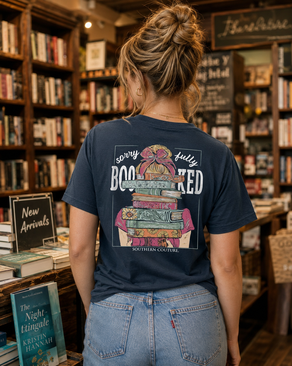 Southern Couture Classic Sorry Fully Booked Blue Dusk - Adult & Kids T-Shirts, Sweatshirts & Hoodies apparel design preview 1