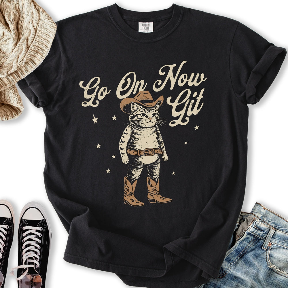 Go On Now Git Cat - Adult & Kids T-Shirts, Sweatshirts & Hoodies apparel design preview 2