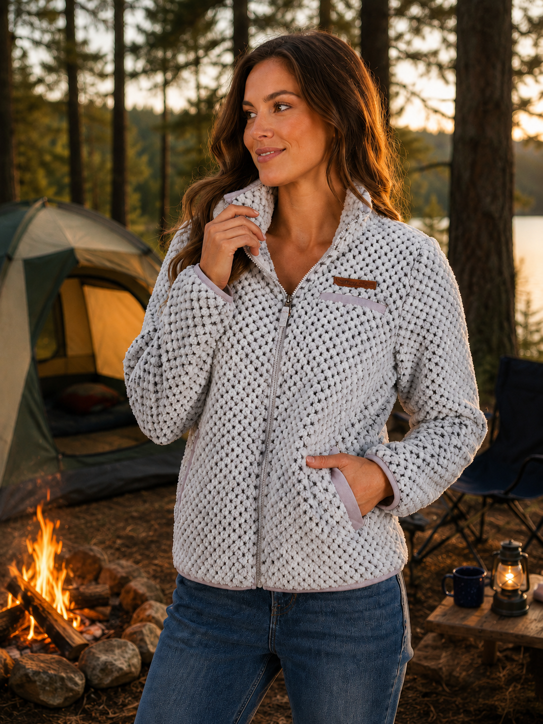 Simply Southern 0225 Soft Sherpa Full Zip Jacket - Adult & Kids T-Shirts, Sweatshirts & Hoodies apparel design preview 1