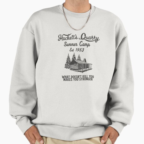 Hackett's Quarry Summer Camp What doesn't kill you - Adult & Kids T-Shirts, Sweatshirts & Hoodies apparel design preview 1