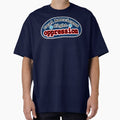 Real Americans fight oppression, blue background - Adult & Kids T-Shirts, Sweatshirts & Hoodies apparel design preview 1