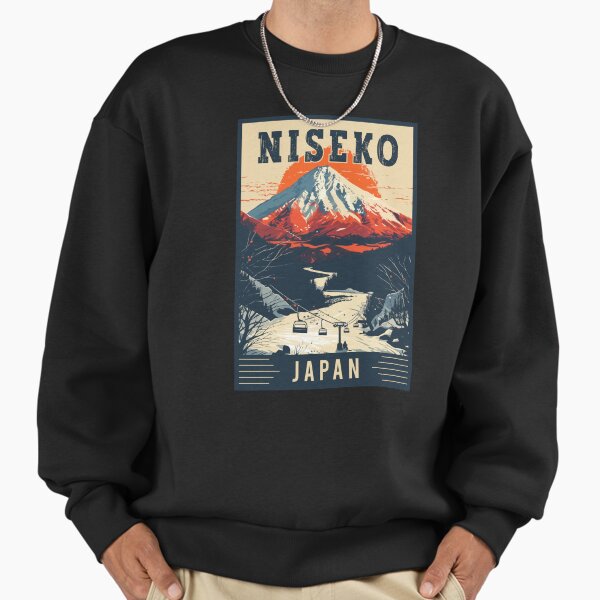 Winter Paradise in Niseko Japan Vintage Travel Art - Adult & Kids T-Shirts, Sweatshirts & Hoodies apparel design preview 1