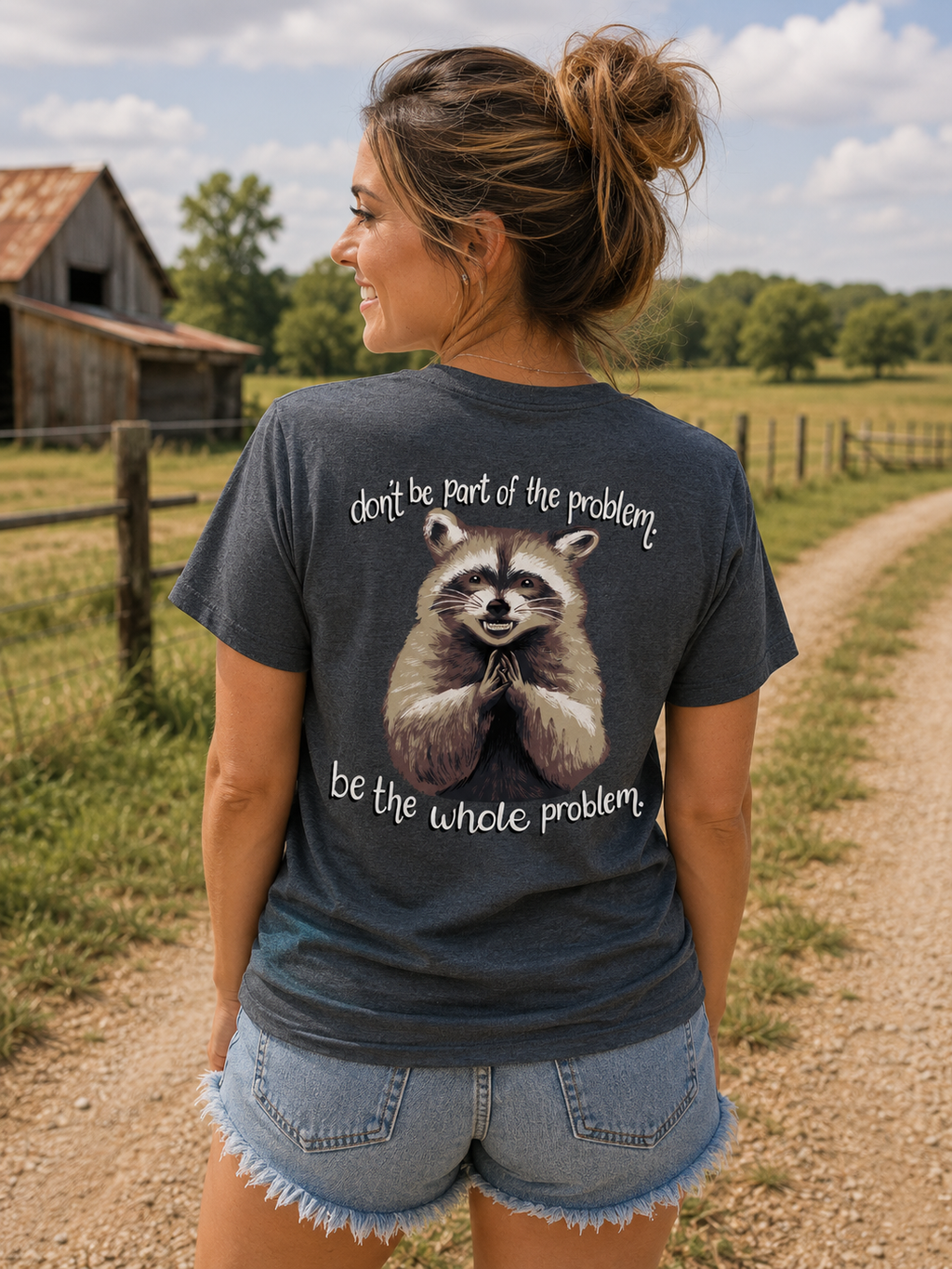 Southern Attitude Problem Raccoon - Adult & Kids T-Shirts, Sweatshirts & Hoodies apparel design preview 1