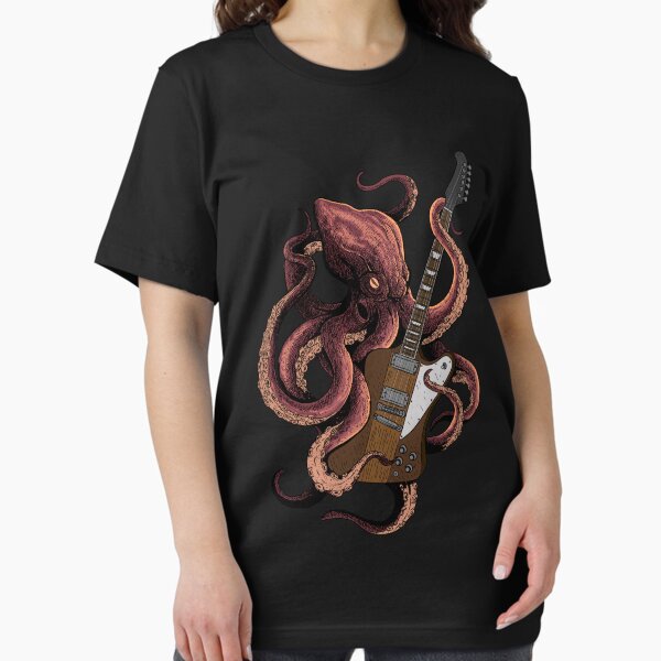 Octopus playing Guitar - Adult & Kids T-Shirts, Sweatshirts & Hoodies apparel design preview 1
