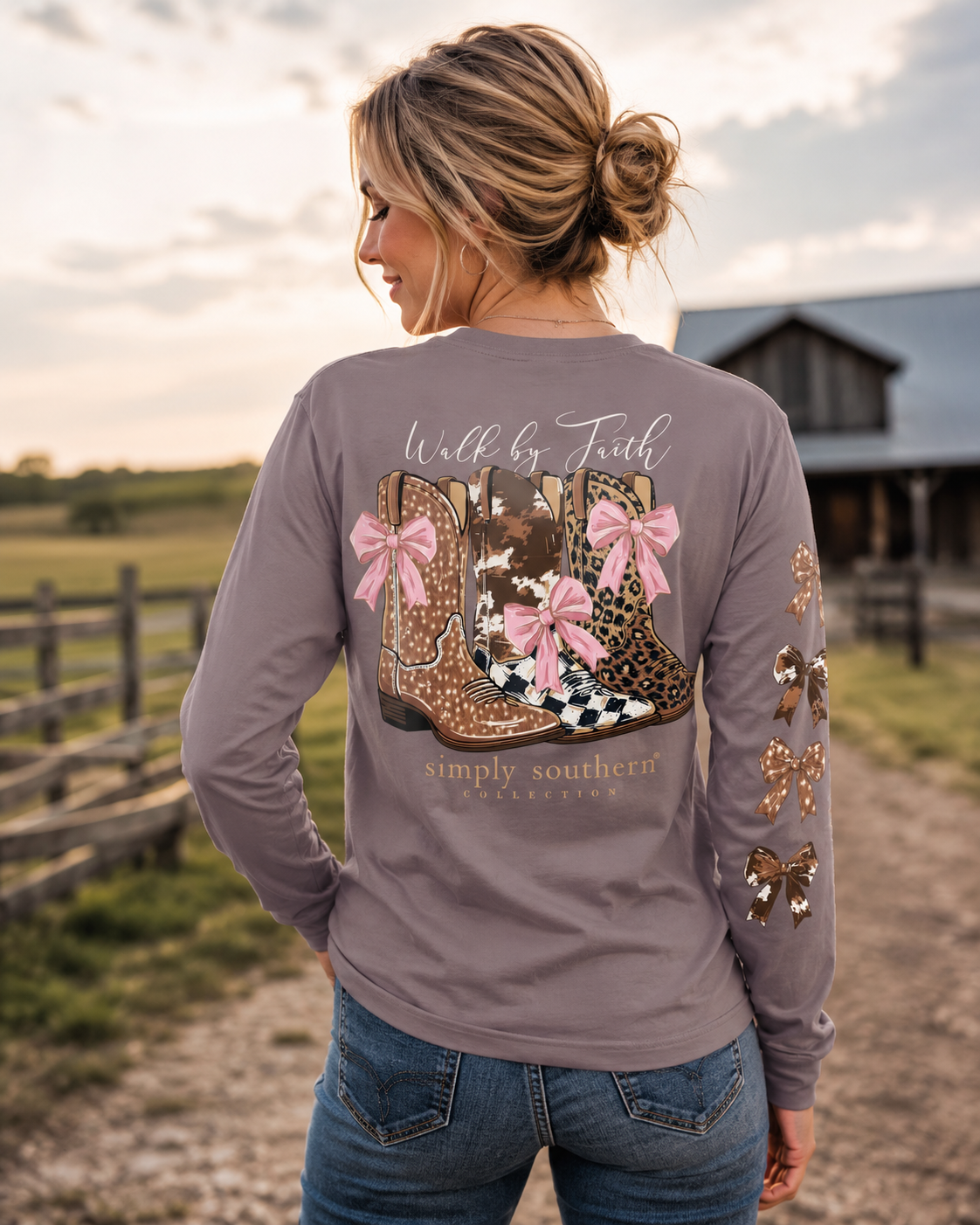 Simply Southern Walk By Faith Boots - Adult & Kids T-Shirts, Sweatshirts & Hoodies apparel design preview 1
