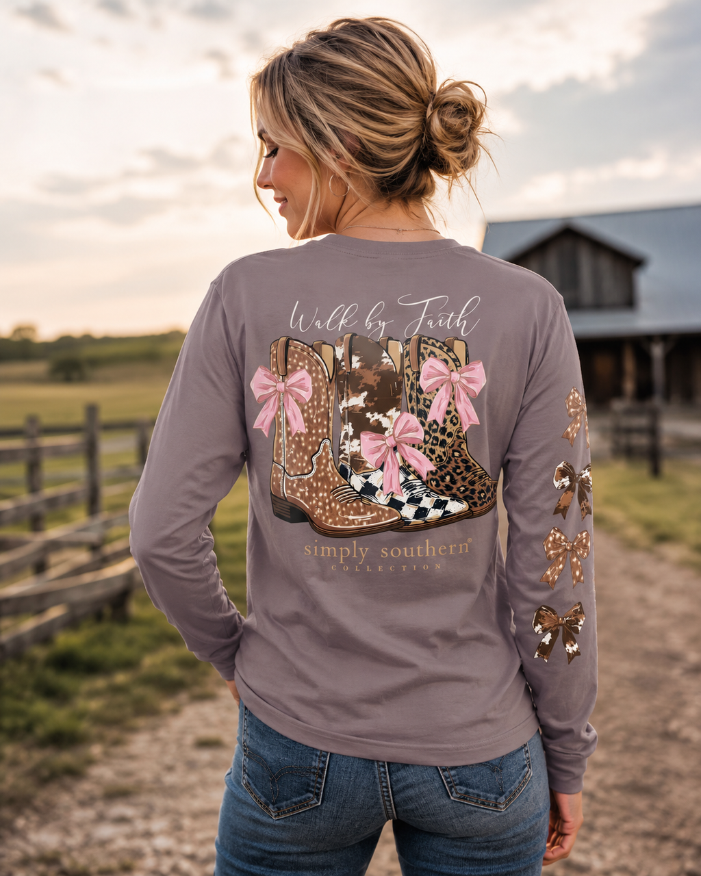 Simply Southern Walk By Faith Boots - Adult & Kids T-Shirts, Sweatshirts & Hoodies apparel design preview 1