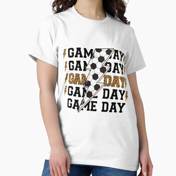 Bold Game Day Lightning Soccer Design with Leopard - Adult & Kids T-Shirts, Sweatshirts & Hoodies apparel design preview 1