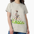 Woman riding bicycle with flowers illustration, - Adult & Kids T-Shirts, Sweatshirts & Hoodies apparel design preview 1
