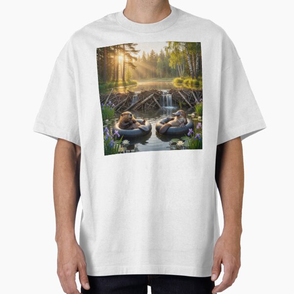 Beaver Visits With Platypus Friend From Down Under - Adult & Kids T-Shirts, Sweatshirts & Hoodies apparel design preview 1