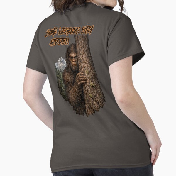Sasquatch Bigfoot Hiding - Adult & Kids T-Shirts, Sweatshirts & Hoodies apparel design preview 1