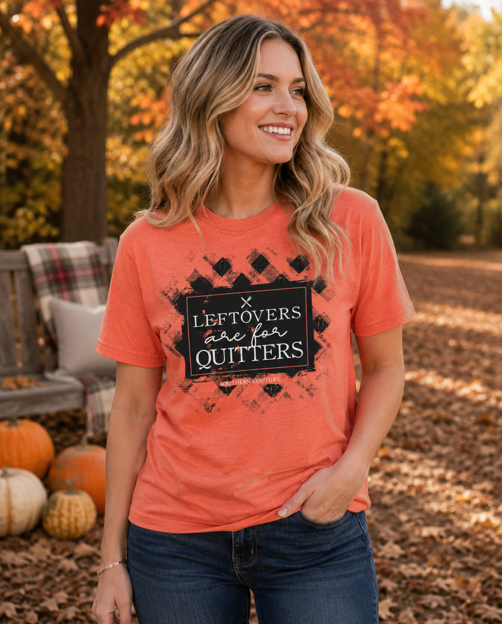 SALE Southern Couture Leftovers For Quitters Fall - Adult & Kids T-Shirts, Sweatshirts & Hoodies apparel design preview 1