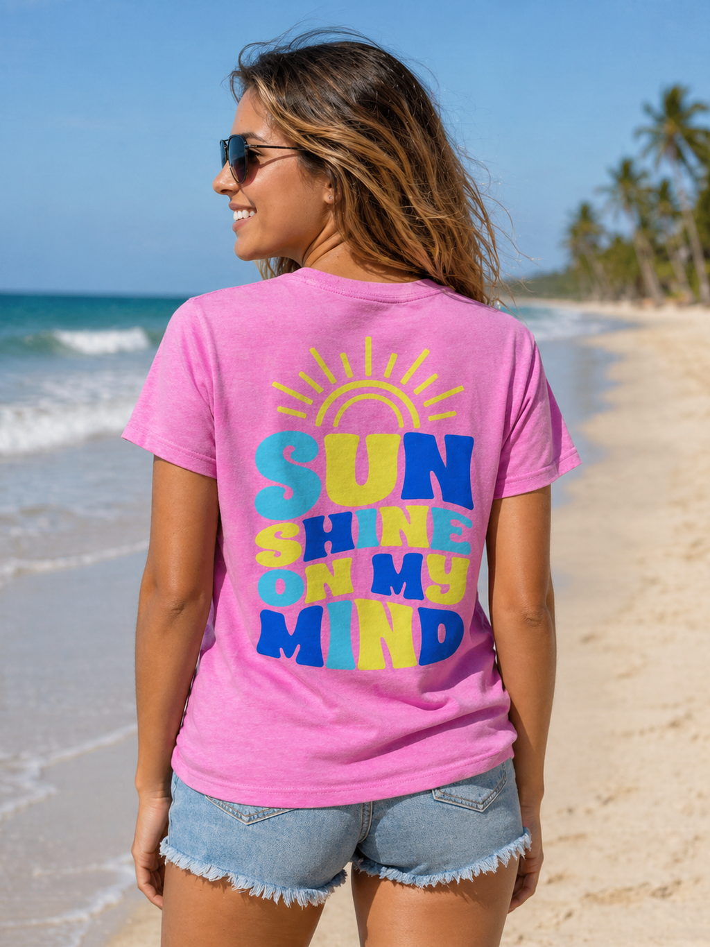 Southern Chics Sunshine On My Mind Comfort Colors - Adult & Kids T-Shirts, Sweatshirts & Hoodies apparel design preview 1