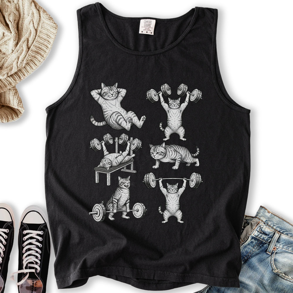 Gymrat Cat Tank - Adult & Kids T-Shirts, Sweatshirts & Hoodies apparel design preview 2