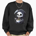 Grim Reaper is hungry. He eating ramen. - Adult & Kids T-Shirts, Sweatshirts & Hoodies apparel design preview 1