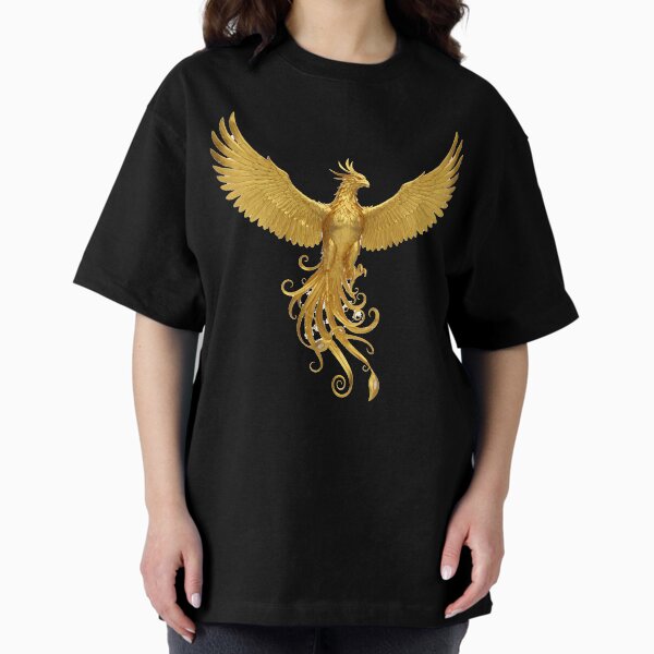 The Gilded Phoenix: Majestic Golden Firebird - Adult & Kids T-Shirts, Sweatshirts & Hoodies apparel design preview 1