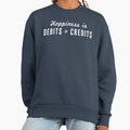 Happiness is Debts Credits - Adult & Kids T-Shirts, Sweatshirts & Hoodies apparel design preview 1
