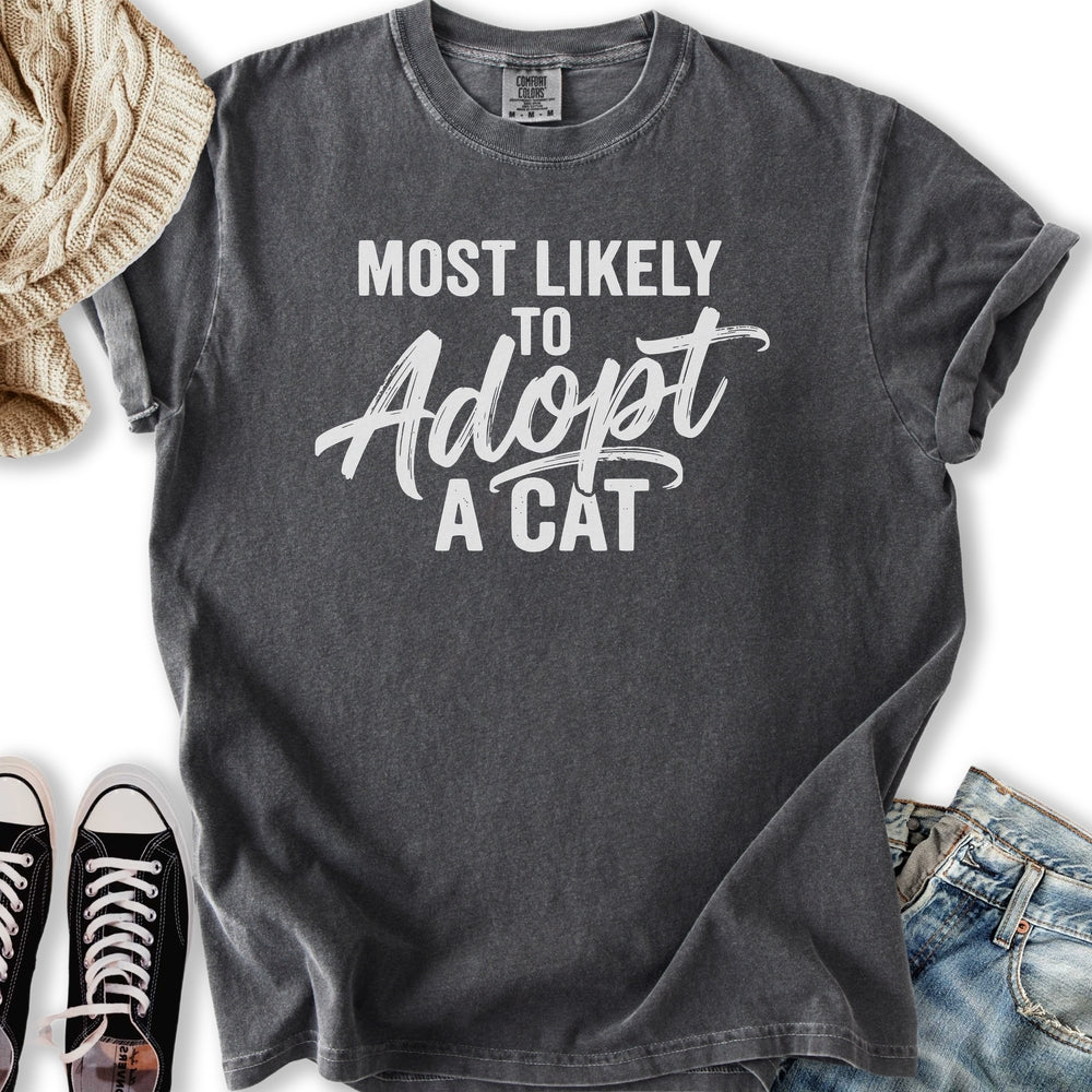 Likely To Adopt Cats - Adult & Kids T-Shirts, Sweatshirts & Hoodies apparel design preview 1