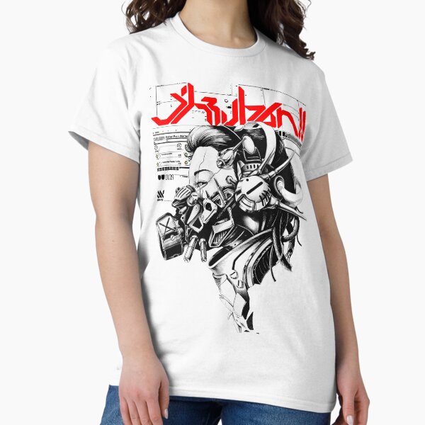 Vaporwave Cyberpunk Cyborg Girl - Adult & Kids T-Shirts, Sweatshirts & Hoodies apparel design preview 1