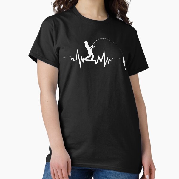 Fishing Heartbeat Design for Fishermen - Adult & Kids T-Shirts, Sweatshirts & Hoodies apparel design preview 1