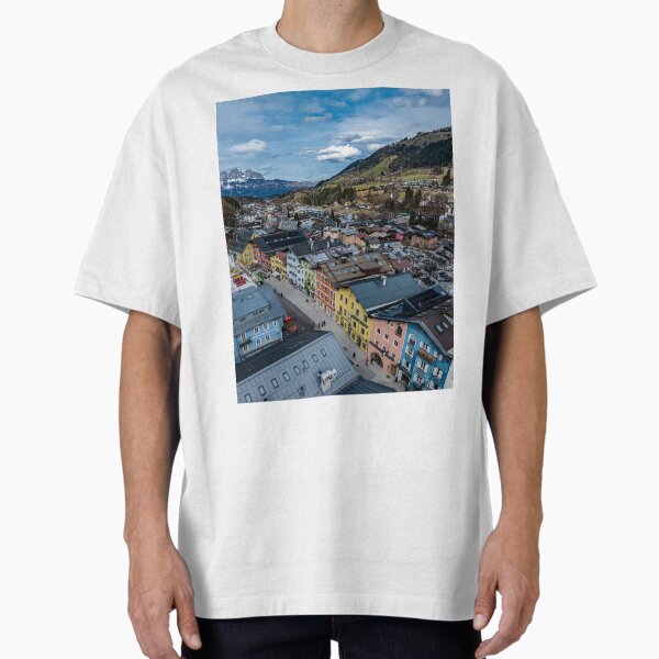 Colorful Village in Bavarian Alps - Adult & Kids T-Shirts, Sweatshirts & Hoodies apparel design preview 1