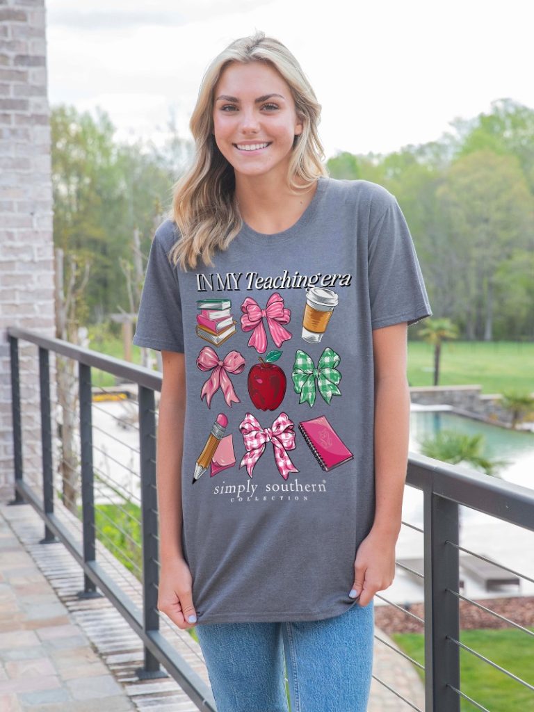 Simply Southern In My Teaching Era Teacher - Adult & Kids T-Shirts, Sweatshirts & Hoodies apparel design preview 2