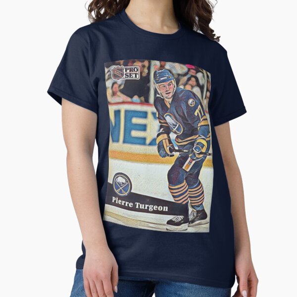 Pierre Turgeon Buffalo Sabres Pro Set Hockey Card Art - Adult & Kids T-Shirts, Sweatshirts & Hoodies apparel design preview 1