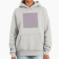 Retro Floral Checkerboard Pattern White Purple - Adult & Kids T-Shirts, Sweatshirts & Hoodies apparel design preview 1