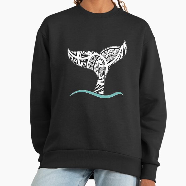 Whale Tail: Polynesian Black and White Tatau Inspired - Adult & Kids T-Shirts, Sweatshirts & Hoodies apparel design preview 1