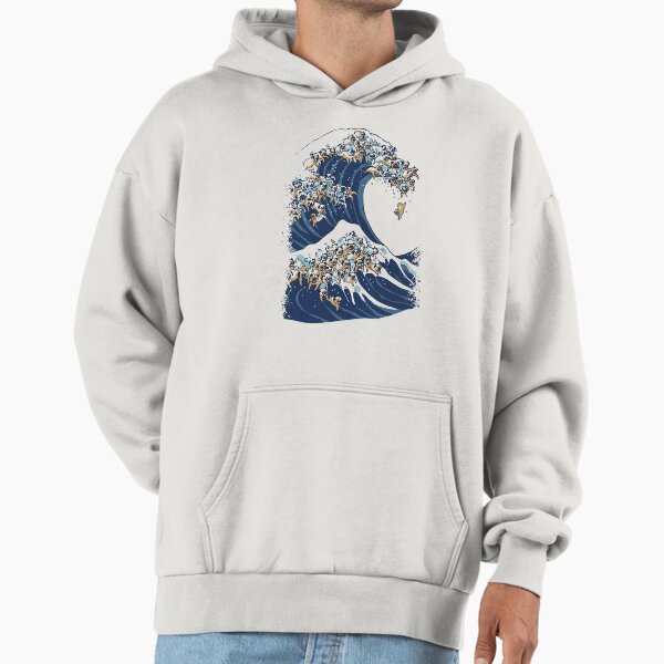The Great Wave of Pug - Adult & Kids T-Shirts, Sweatshirts & Hoodies apparel design preview 1