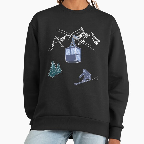 Ski Lift Resort Winter Sports Scene - Adult & Kids T-Shirts, Sweatshirts & Hoodies apparel design preview 1