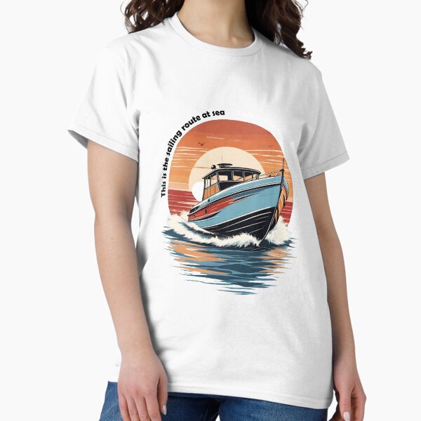 This is the sailing route at sea - Adult & Kids T-Shirts, Sweatshirts & Hoodies apparel design preview 1