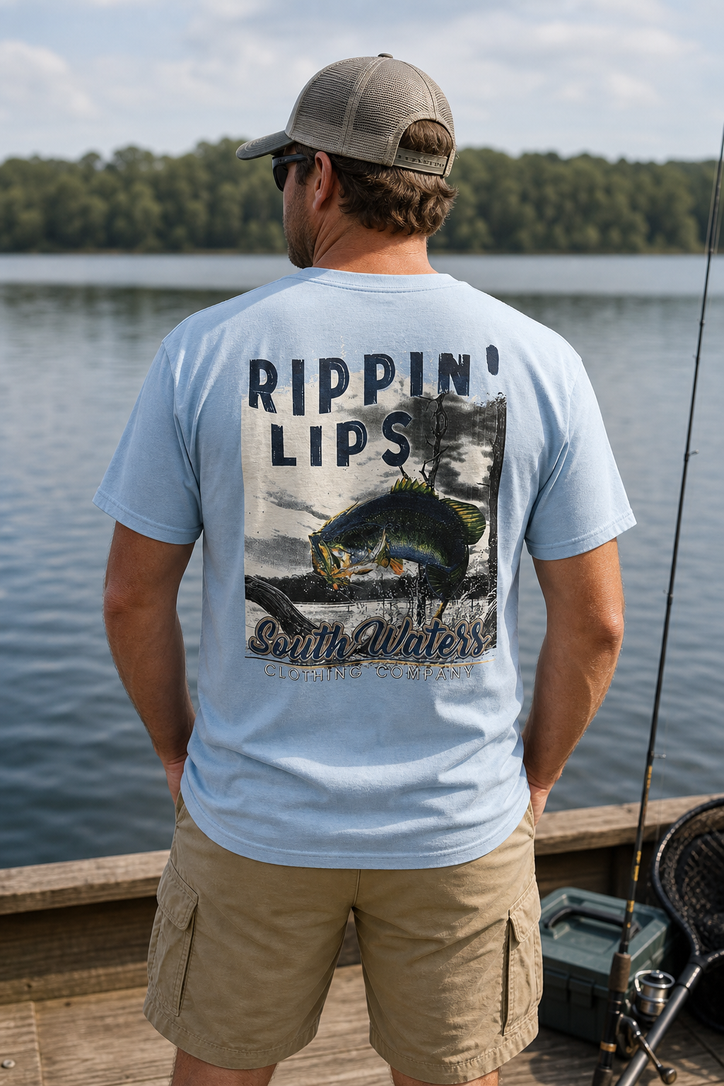 South Waters Rippin Lips Fish Fishing Country Unisex - Adult & Kids T-Shirts, Sweatshirts & Hoodies apparel design preview 1