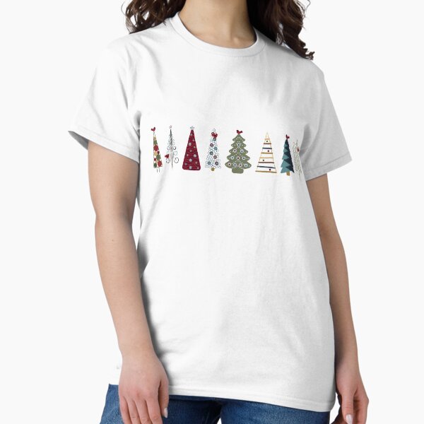 Swedish Minimalist Christmas Trees Pattern Vintage - Adult & Kids T-Shirts, Sweatshirts & Hoodies apparel design preview 1