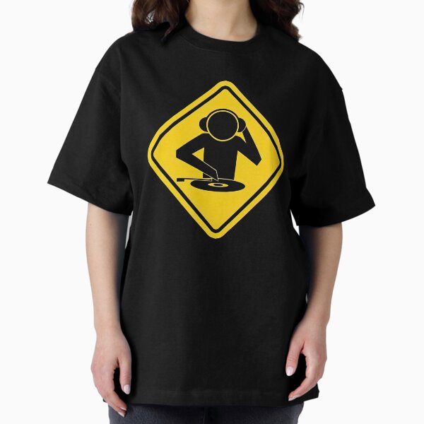DJ at Work Music Zone Sign - Adult & Kids T-Shirts, Sweatshirts & Hoodies apparel design preview 1