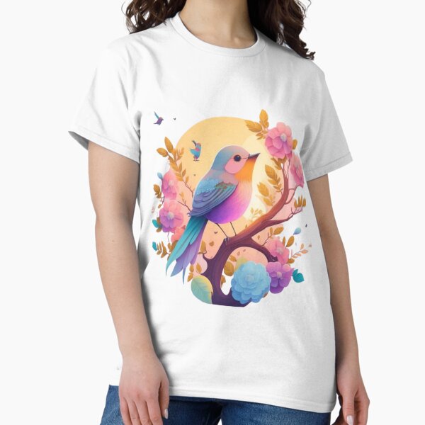 Colorful spring magic Magical bird in a sea of - Adult & Kids T-Shirts, Sweatshirts & Hoodies apparel design preview 1