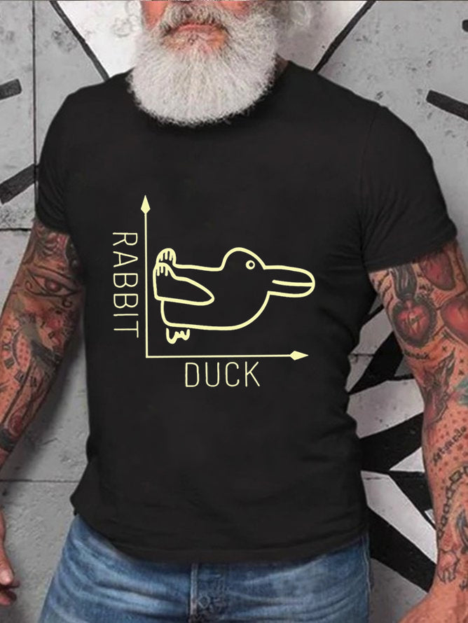 Rabbit Duck Print Men Slogan - Adult & Kids T-Shirts, Sweatshirts & Hoodies apparel design preview 5