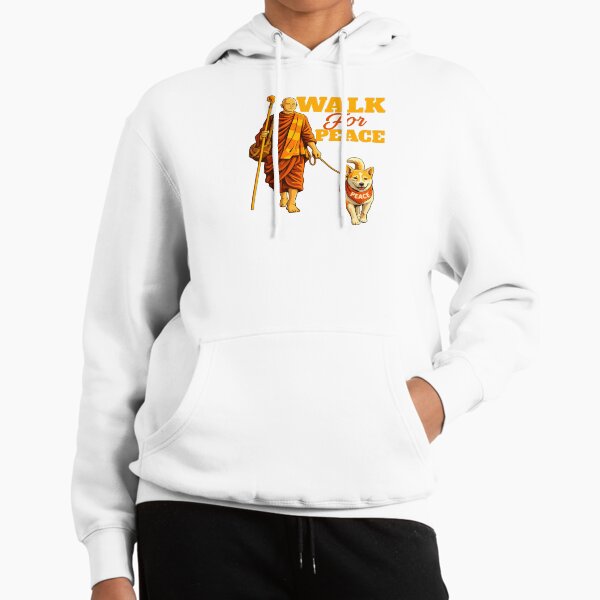 Peace Walking Monks and Aloka Dog Walk for Men Women - Adult & Kids T-Shirts, Sweatshirts & Hoodies apparel design preview 1