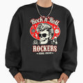 Rockabilly Rock and Roll Skull Red Black Dice Rockers - Adult & Kids T-Shirts, Sweatshirts & Hoodies apparel design preview 1