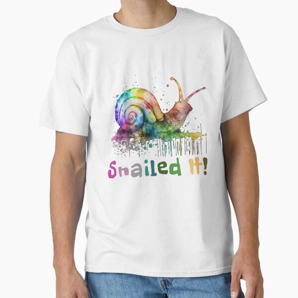 Cool Snail Rainbow Colors Snailed It Funny slogan - Adult & Kids T-Shirts, Sweatshirts & Hoodies apparel design preview 1