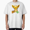 Shocked Giraffe eating leaves - Adult & Kids T-Shirts, Sweatshirts & Hoodies apparel design preview 1