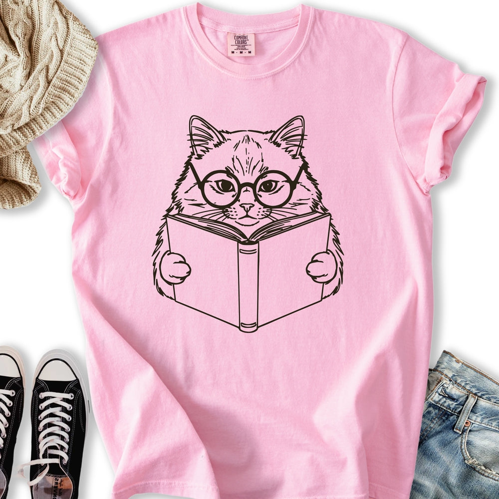 Reading Cat - Adult & Kids T-Shirts, Sweatshirts & Hoodies apparel design preview 1