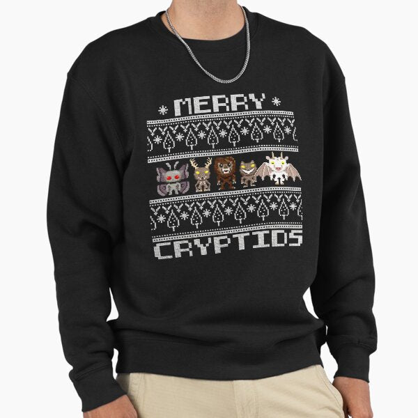 Merry Cryptids Ugly Christmas Mothman, Wendigo, - Adult & Kids T-Shirts, Sweatshirts & Hoodies apparel design preview 1