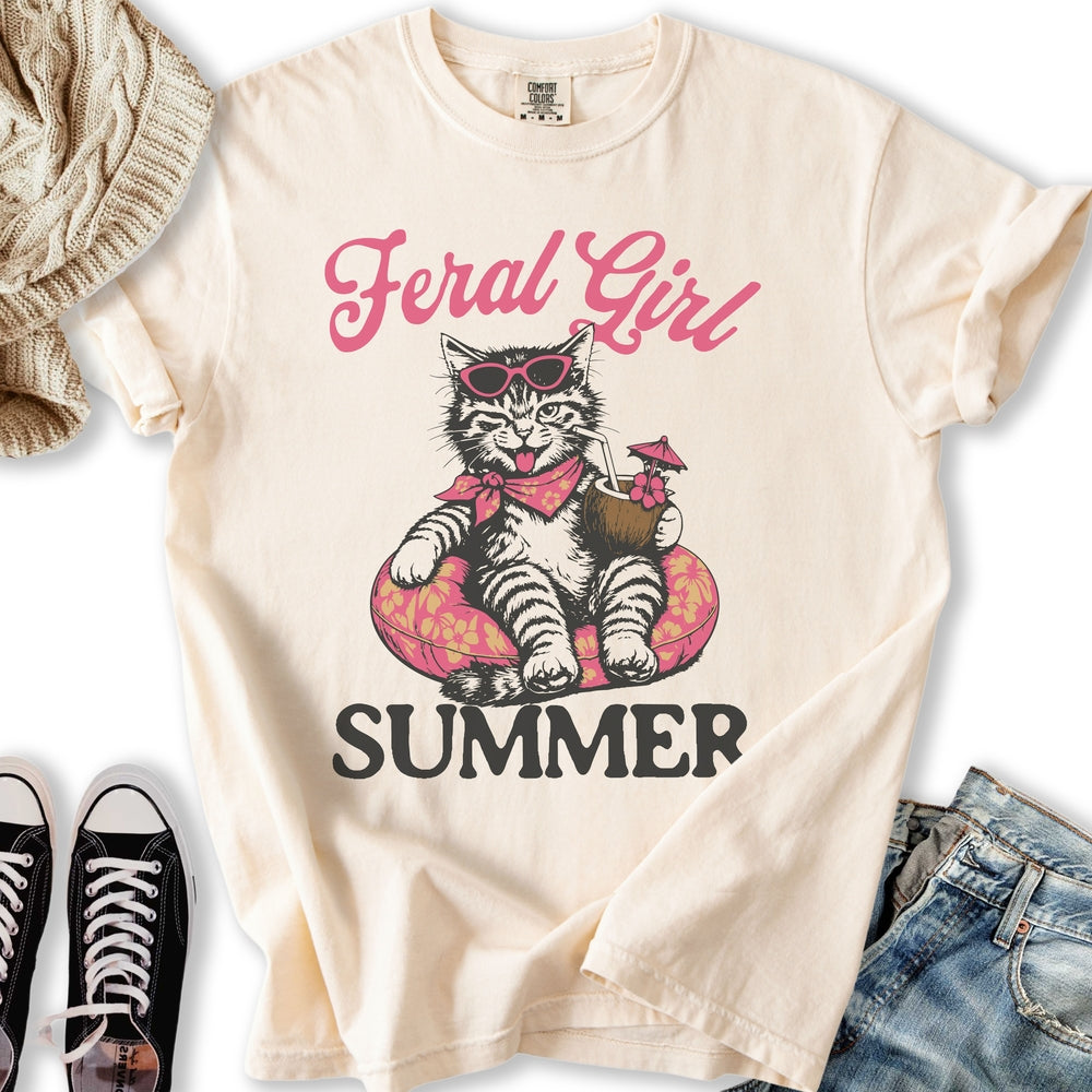 Feral Girl Summer - Adult & Kids T-Shirts, Sweatshirts & Hoodies apparel design preview 1